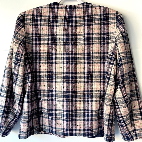 Pendleton Women's Plus Size Plaid Blazer Jacket Coat Wool Jacket, Sz 16 - Picture 3 of 12